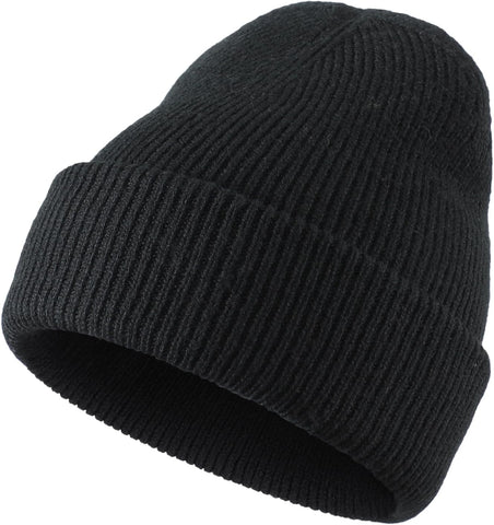 Mens Winter Hats Thick Knit Cuff Beanie Cap Warm Stocking Beanie Hat 713