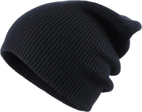 Mens Winter Hats Thick Knit Cuff Beanie Cap Warm Stocking Beanie Hat 415